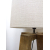 Lampa podłogowa / stołowa Trapez drewno egzotyczne 95cm